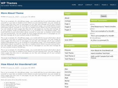 Blue Green WordPress theme thumbnail