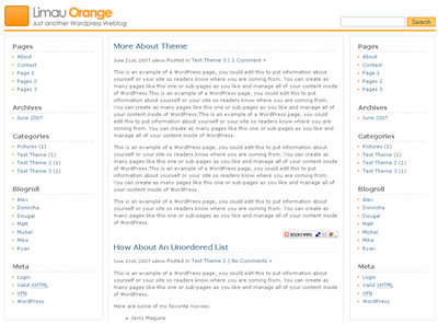 Limau Orange WordPress theme thumbnail
