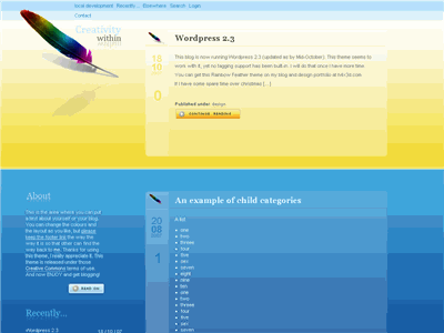 Rainbow Feather WordPress theme thumbnail