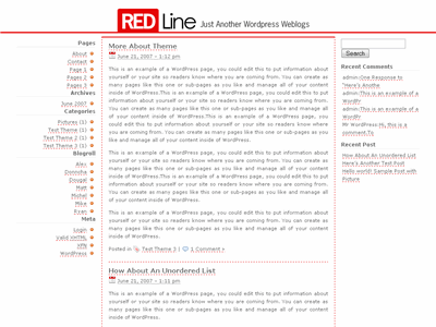 Red Line WordPress theme thumbnail
