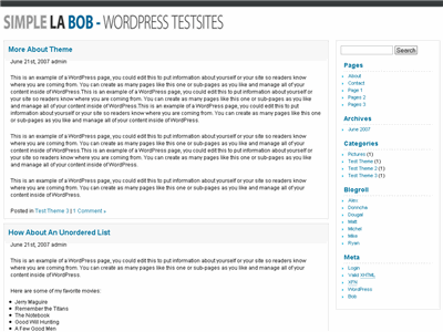 Simple La Bob WordPress theme thumbnail
