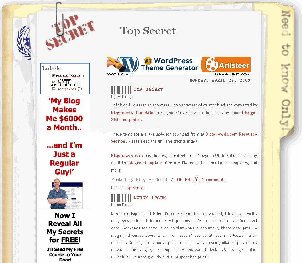 secret template top secret eblog templates secret template top secret eblog templates