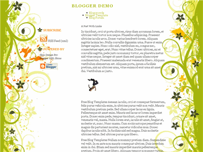 Click to enlarge Vinery Blogger template