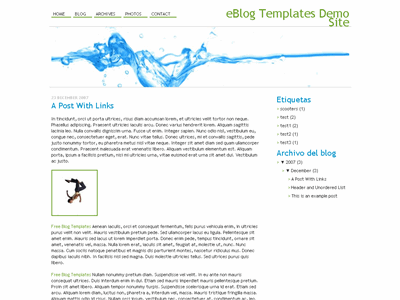 Click to enlarge Agua Blogger template