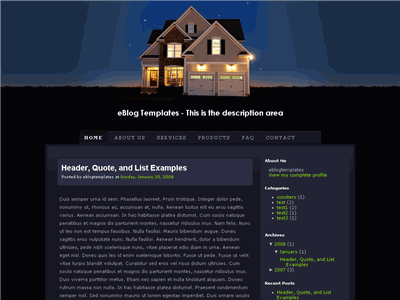 Click to enlarge Home Blogger template