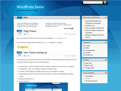 iTheme WordPress theme thumbnail iTheme WordPress theme thumbnail