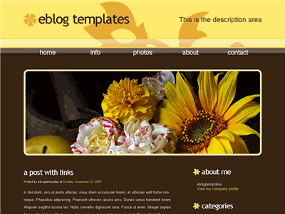 Click to enlarge Nature’s Charm Blogger template