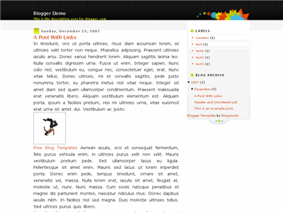 Click to enlarge Star Crash Blogger template