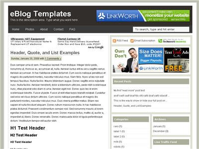 Click to enlarge Ads Theme Blogger template