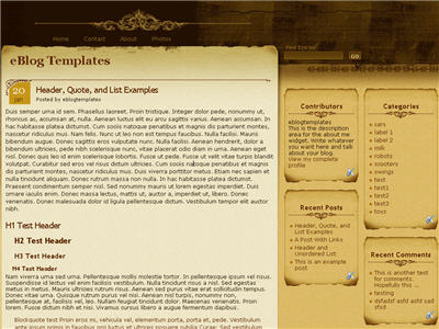 Click to enlarge Aspire Blogger template