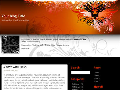 Hot Orange T WordPress theme thumbnail