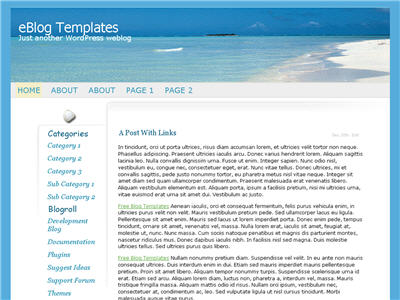 Beach Travel WordPress theme thumbnail