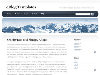 Click to enlarge Frozen Age Blogger template