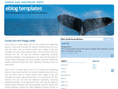 Click to enlarge Ocean Dancer Blogger template