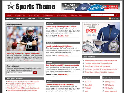 Revolution Sports WordPress theme thumbnail