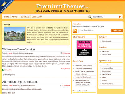 Shining Yellow WordPress theme thumbnail Shining Yellow WordPress theme thumbnail