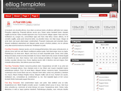 Simple Red WordPress theme thumbnail