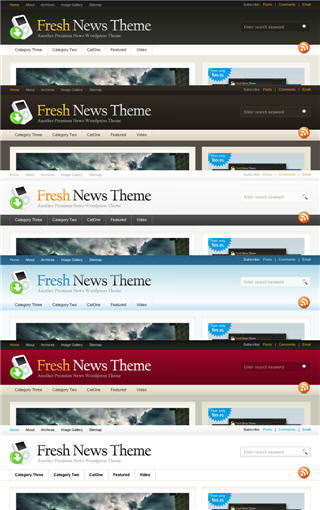 fresh news wordpress color scheme