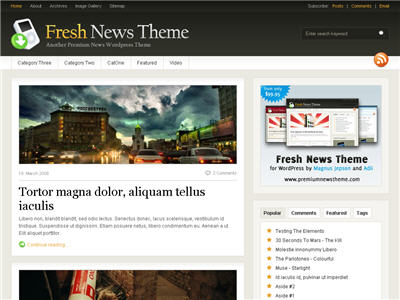 Fresh News WordPress theme thumbnail