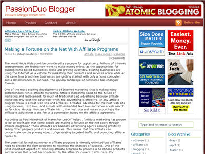 Click to enlarge PassionDuo Red Blogger template