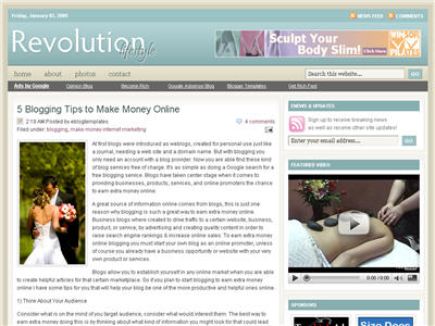 Revolution Lifestyle Blogger Blogger template thumbnail